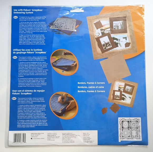 FISKARS | ScrapBoss Embossing Stencils (NEW) - Picture 3 of 9